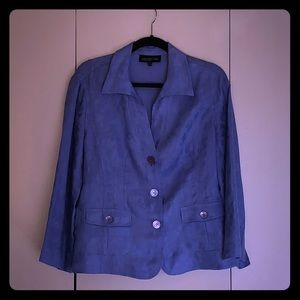 Jones New York Blue Button Down Jacket